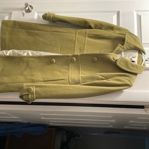 Womens J Crew pea coat - pea green. Size 2. Used like new!